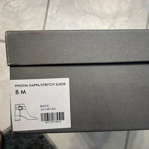 New Aquatalia 'Phiona' Black Leather Suede Bootie $525 - Picture 6 of 8